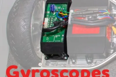 Gyroscope on a self-balancing scooter