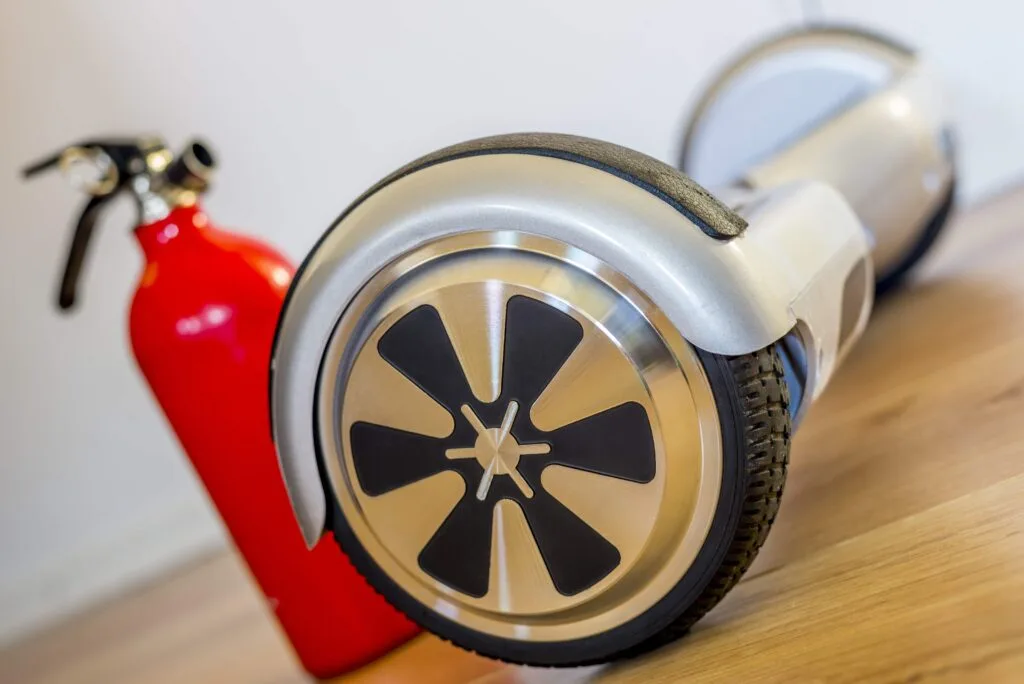 hoverboard and fire extinguisher