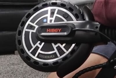 honeycomb tire on electric scooter