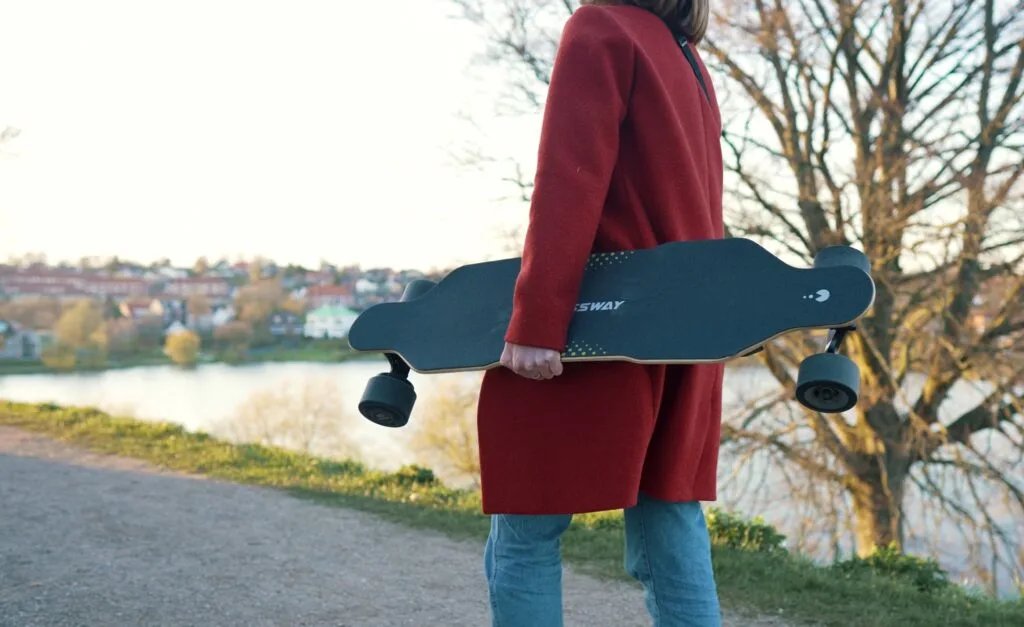 girl carrying a possway t2