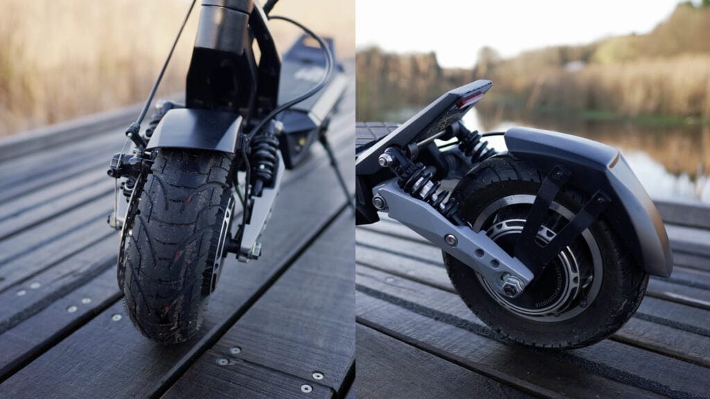 Front and rear pneumatic tires on Apollo Phantom