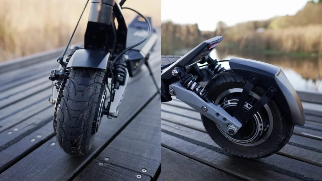 Front and rear pneumatic tires on Apollo Phantom