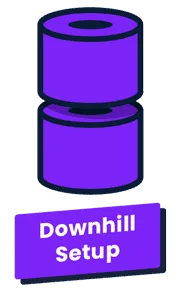 Downhill bushing setup with two barrel bushings