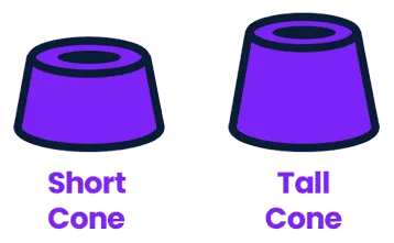 Short and tall cone bushings