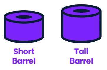 tall and short barrel bushings