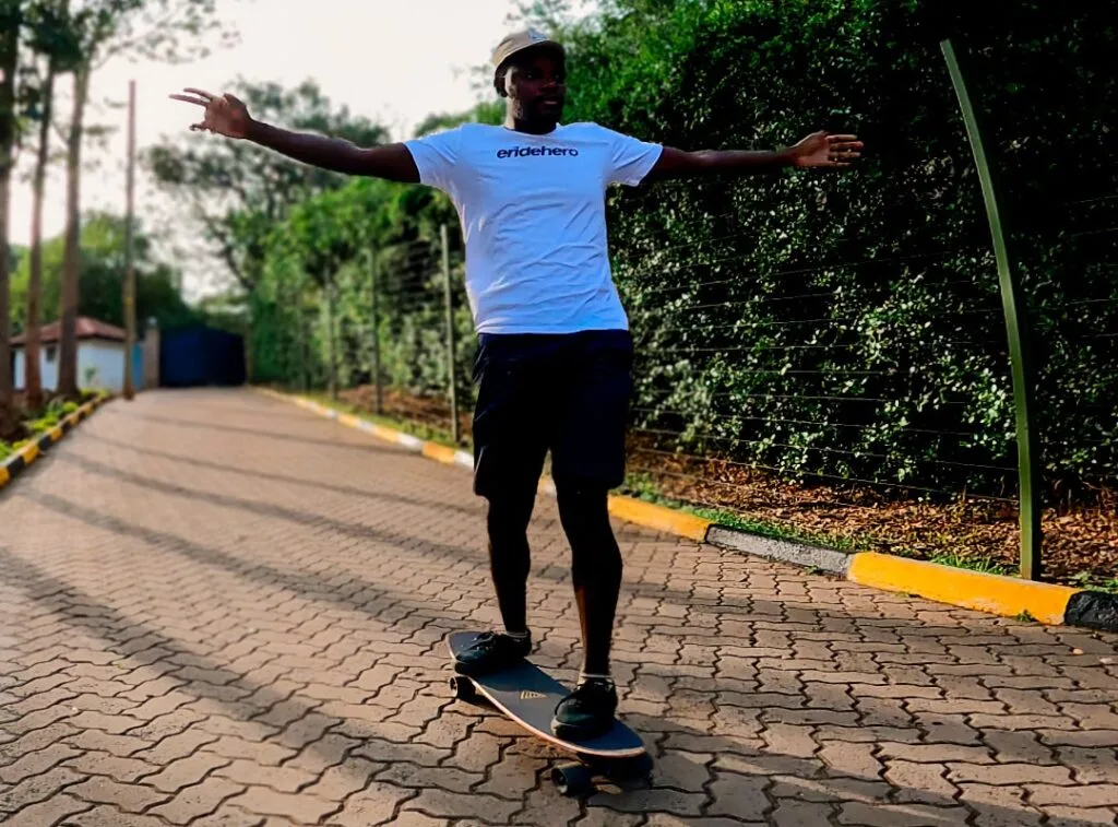 Airbraking on a longboard