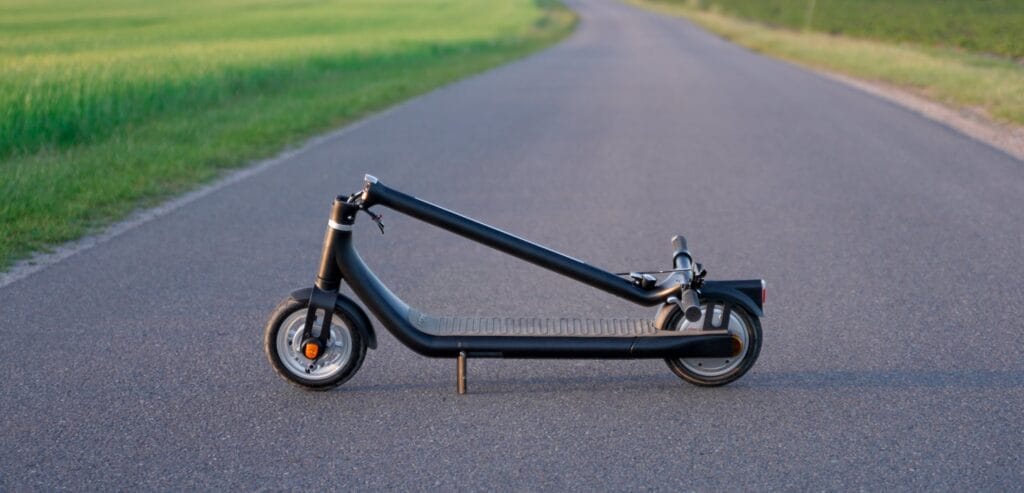 Atomi Alpha electric scooter folded