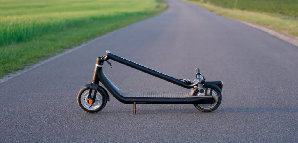 Atomi Alpha electric scooter folded