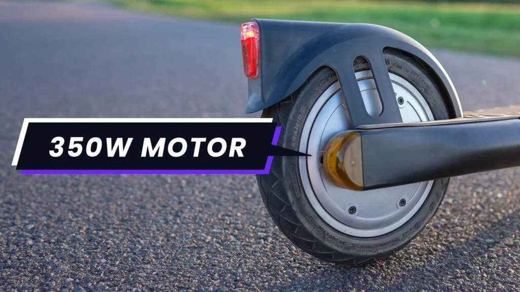 Closeup of the rear 350W motor on the Atomi Alpha