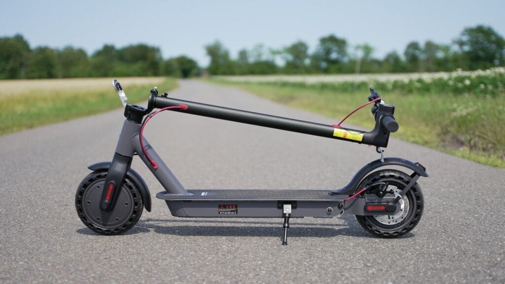 Hiboy S2 electric scooter in a folded position