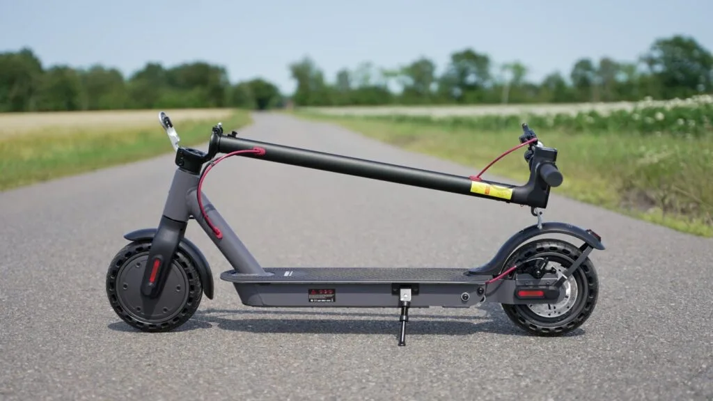 Hiboy S2 electric scooter in a folded position