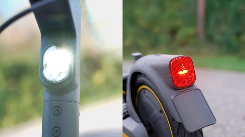 Headlight and taillight on Segway Ninebot Max G2