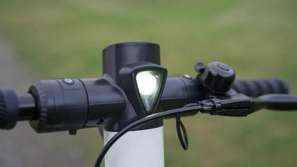 Headlight on Fluid CityRider electric scooter