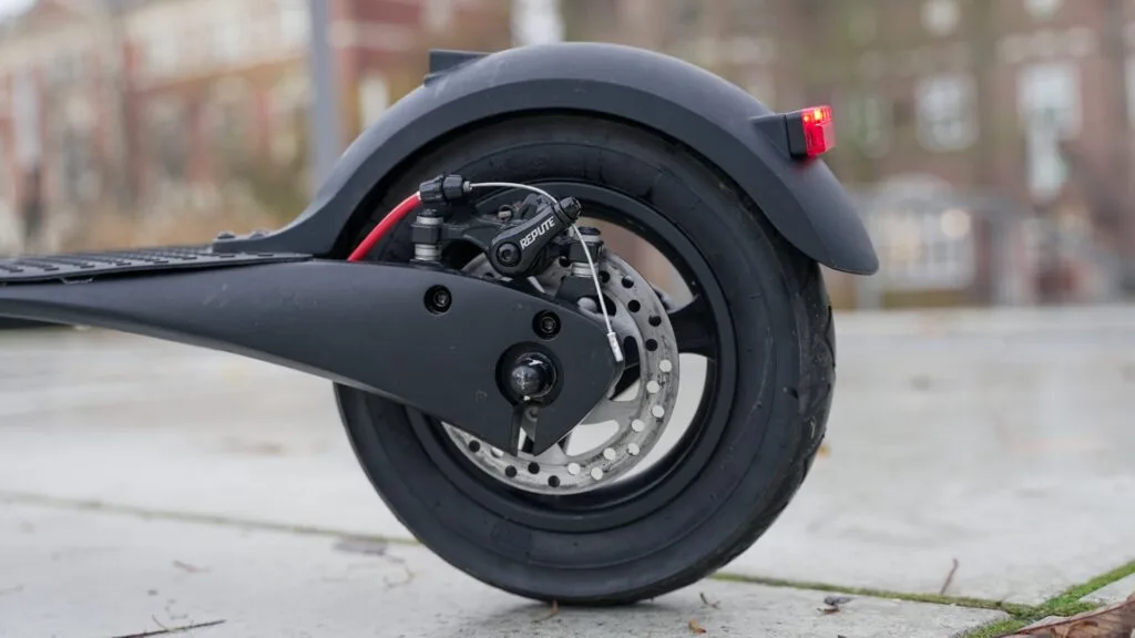 Rear disc brake on the TurboAnt X7 Max