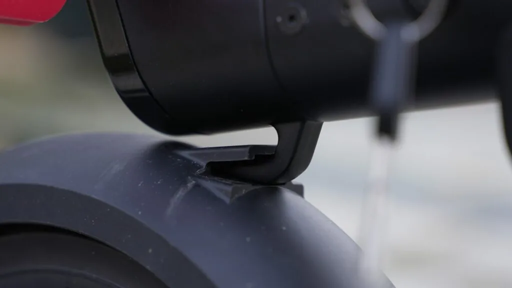 Rear fender hook point on the TurboAnt X7 Max
