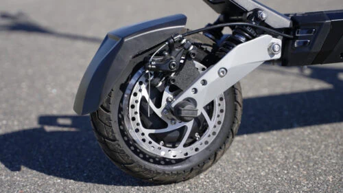 Rear mechanical disc brake on the Apollo Phantom V3