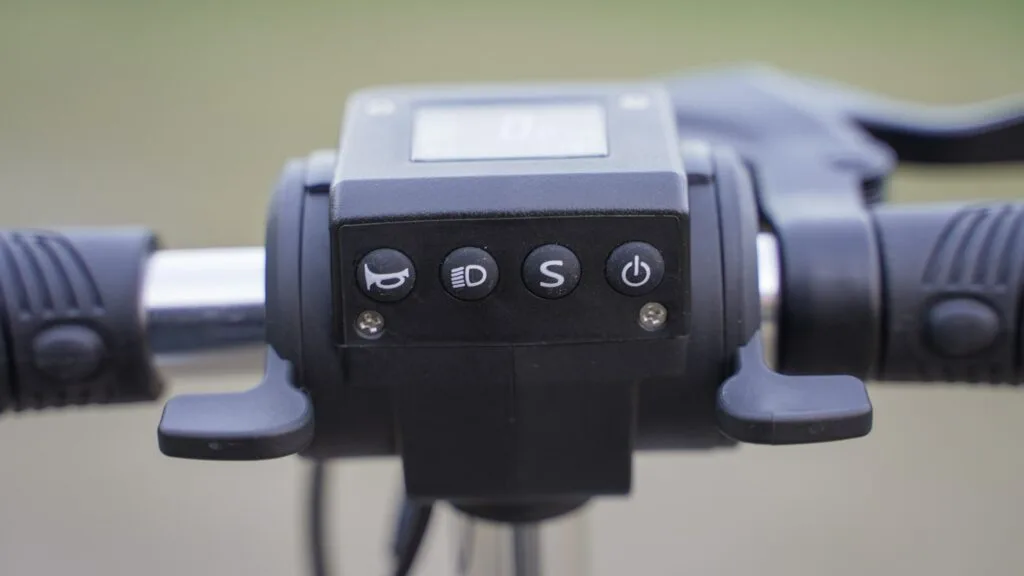 Close-up of the control buttons on the Fluid Mosquito