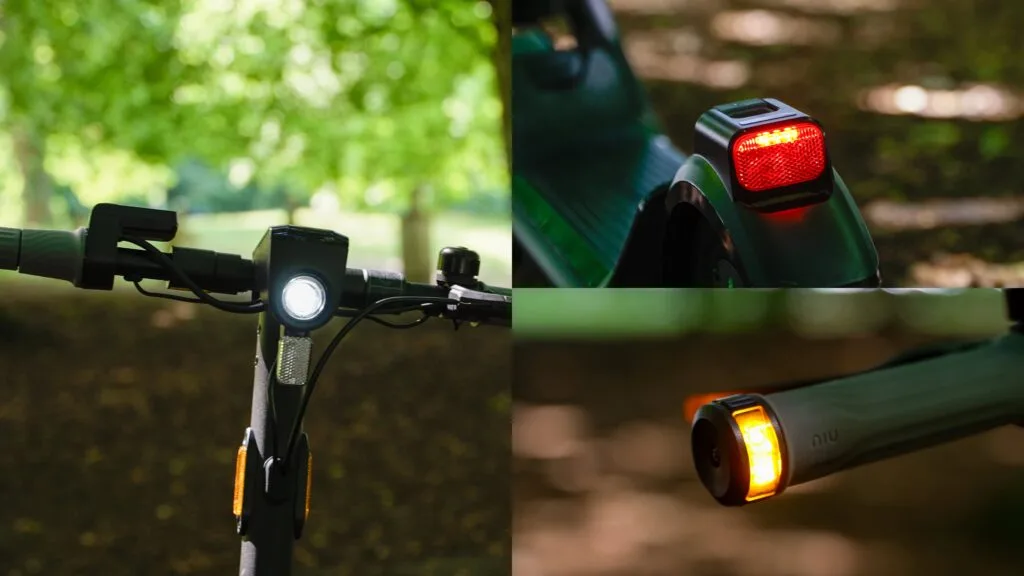 Lights on the NIU KQi 100F