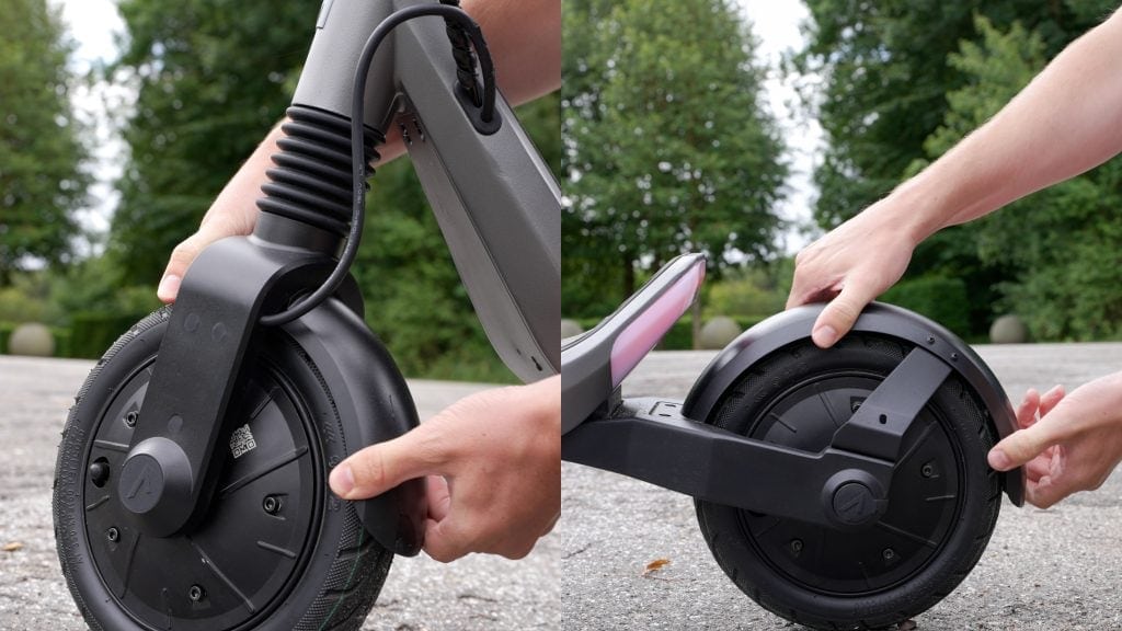 Checking the fender strength on the Apollo Go