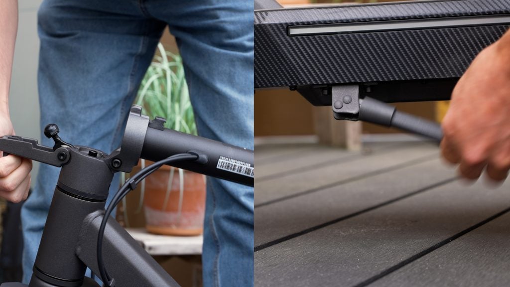 Simulating wear with folding mechanism and kickstand on Navee ST3 Pro