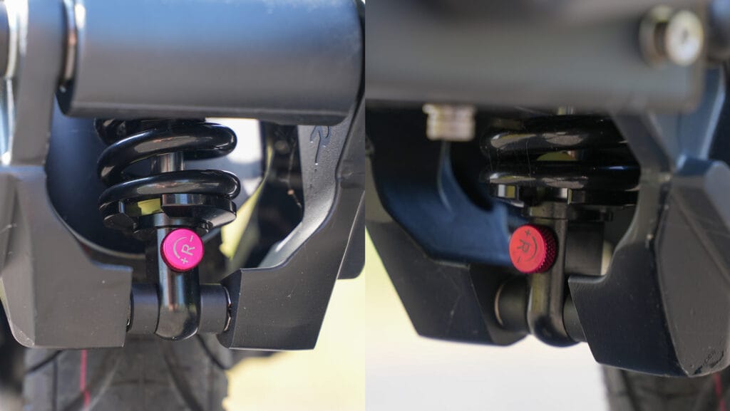 Adjustable KKE suspension on the Nanrobot N6 72V